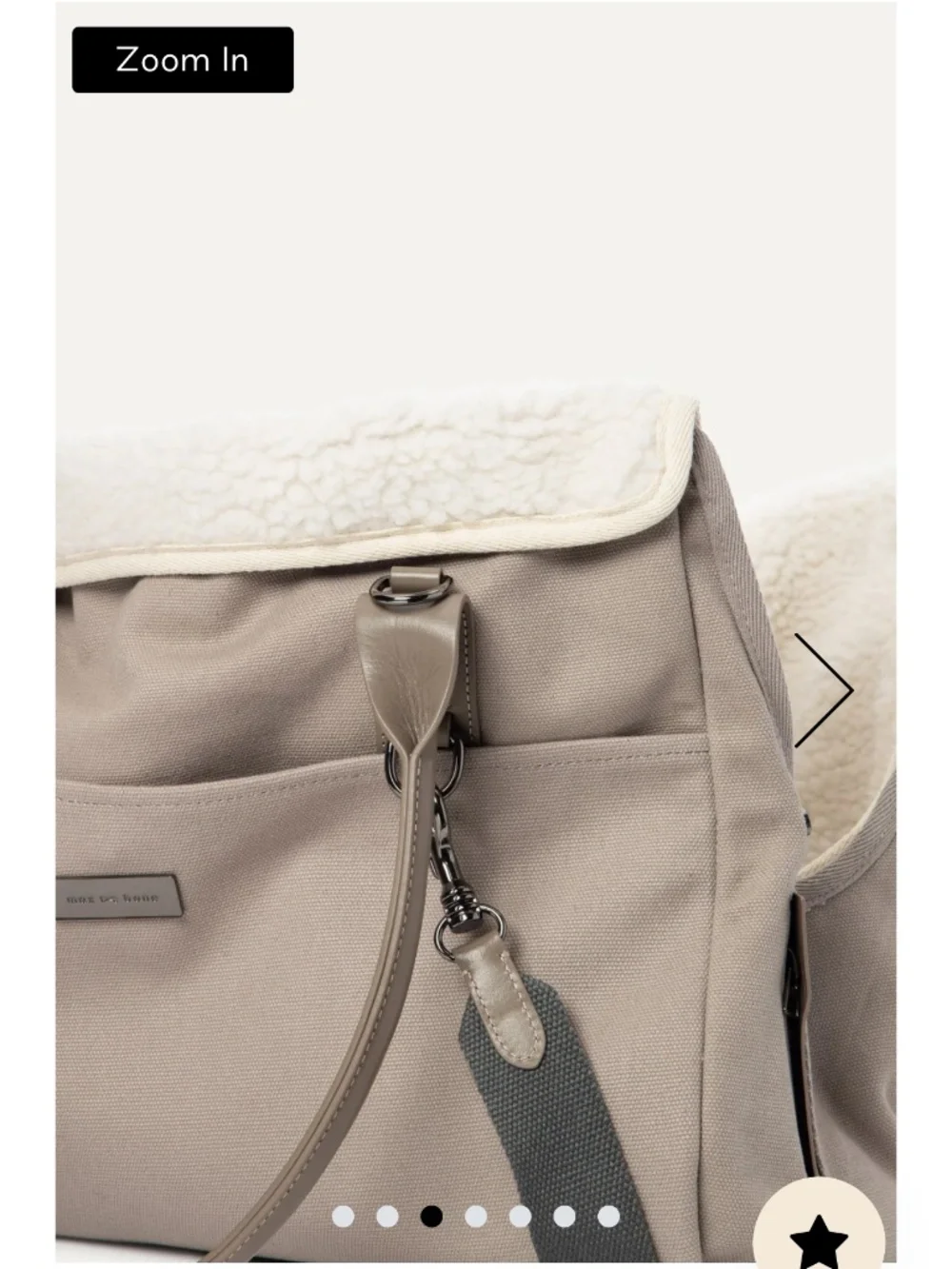 Marc Jacobs Navy & Taupe Sherpa-Lined Pet Carrier